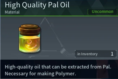 palworld high quality pal oil
